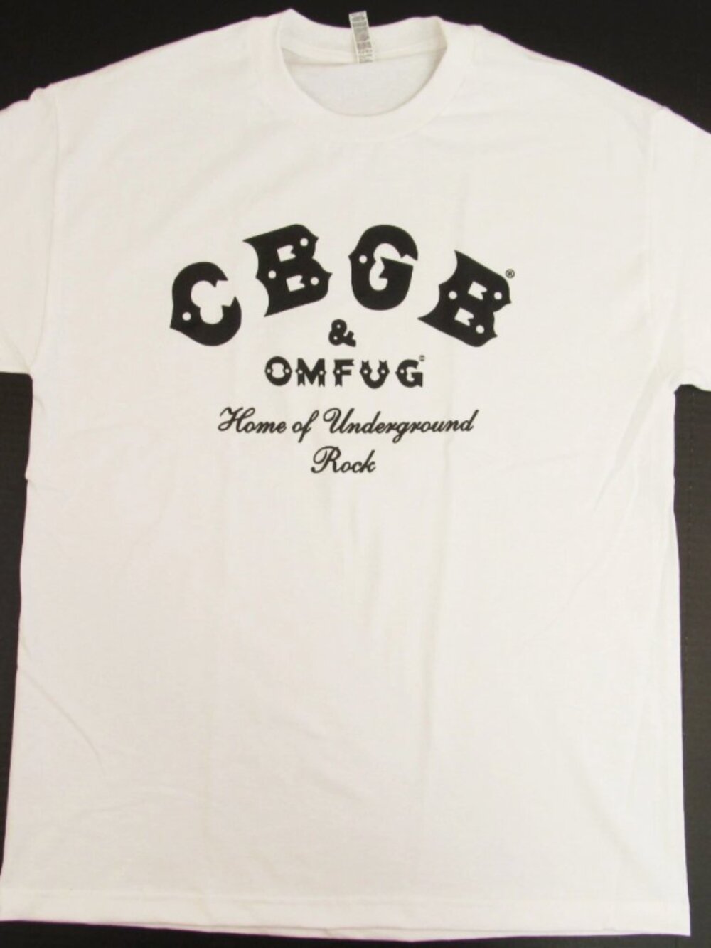 rare CBGB OMFUG T-shirt Punk Rock CBs Underground Tee Adult Men's White New L